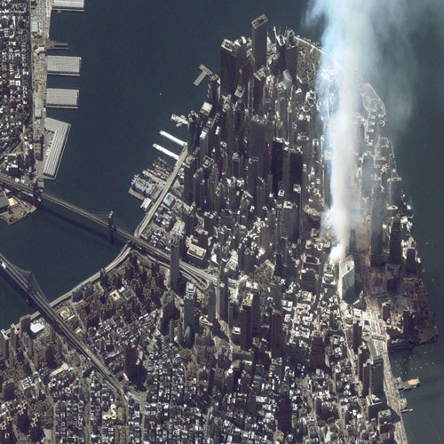 9/11 attack as seen from space