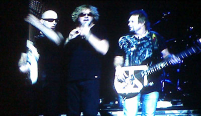 the boys are back in town: Joe Satriani, Sammy Hagar, Michael Anthony
