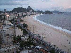 Copacabana Beach in Rio de Janeiro, Brazil