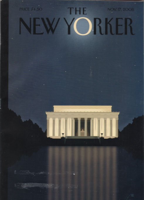New Yorker 11/17/08 cover - "reflections"