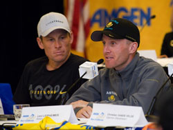 Tour of California - Lance and Levi are ready