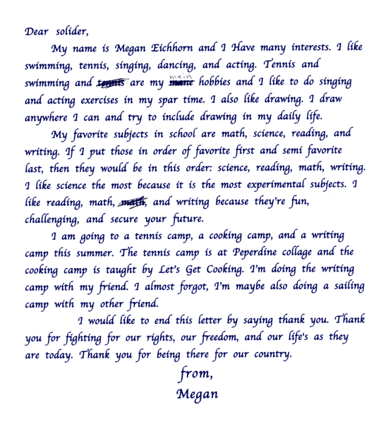 dear soldier, by Megan Eichhorn
