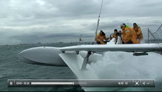l'Hydroptere setting the sailing speed record