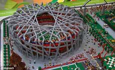lego model of the birdcage stadium