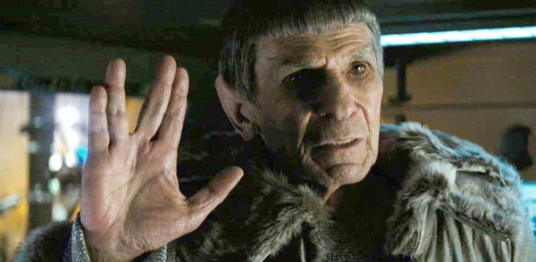 the original Spock says live long and prosper - to himself
