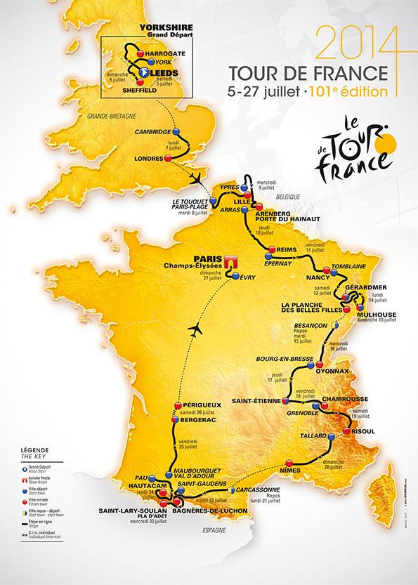 Le Tour, the route