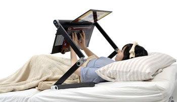 the lying-in-bed desk!
